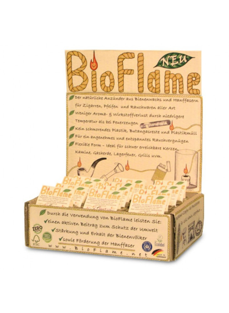 BioFlame aus Bienenwachs/Hanffaser 12er Pack