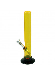 Bong Acryl (gerade) 20cm ⌀30mm Gelb - Kickloch