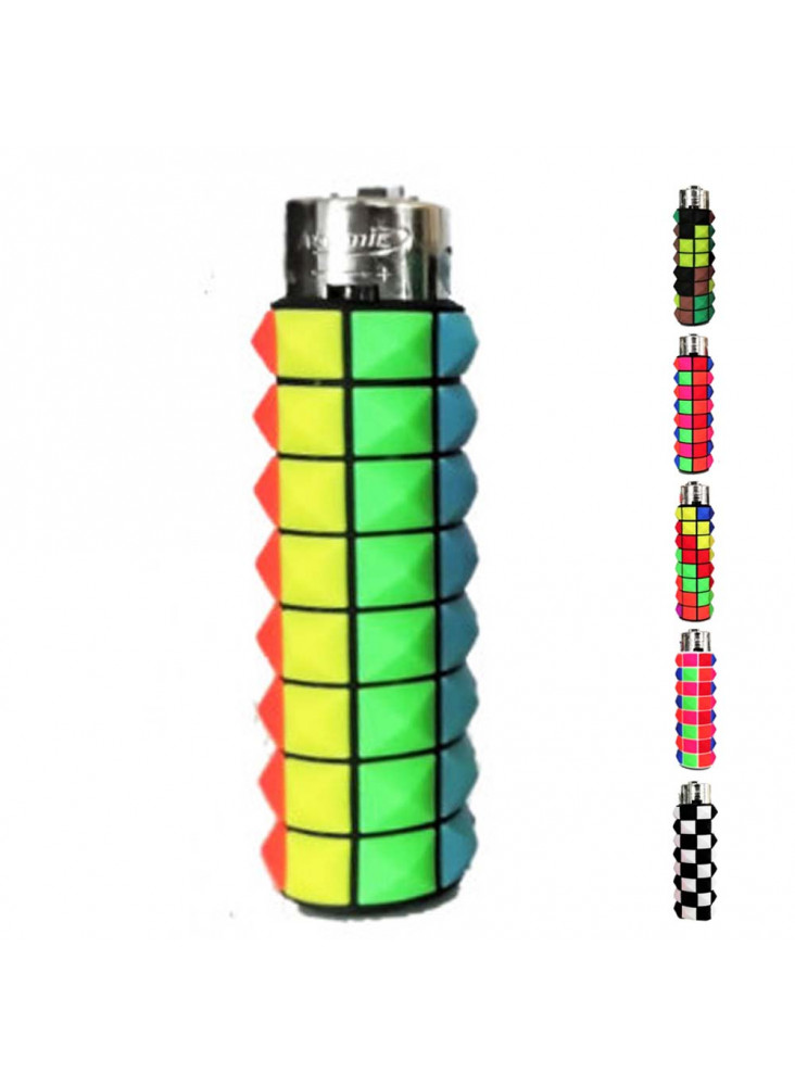 Atomic PVC Colored Cubes lighter - colorful straight
