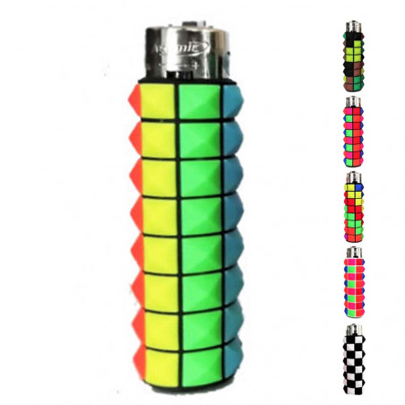 Atomic PVC Colored Cubes lighter - colorful straight
