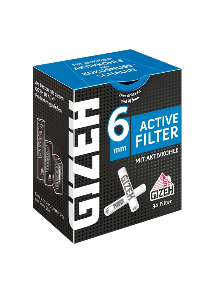 GIZEH activated charcoal filters (34pcs Box)