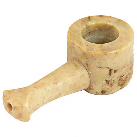 Stone Pipe 15 - Classic shape with mouthpiece and pipe bowl