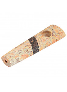 Stone Pipe 21 - Flat design with rounded sides and color contrasting diagonal insert.