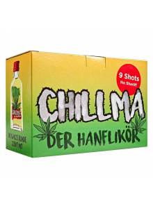 Chillma - The Hemp Liquor - 9pack display with 0,02l bottles