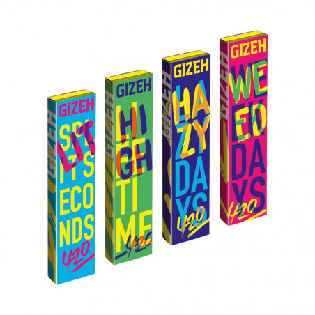 GIZEH King Size Slim + Tips 420 Edition - Booklets in 4 verschiedenen Designs