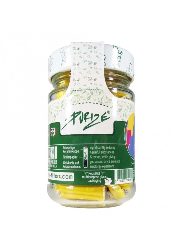 Purize Filter XTRA Slim 100 pieces jar - Yellow