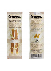 G-Rollz Organic hemp wraps - white chocolate - single pack (front and back)