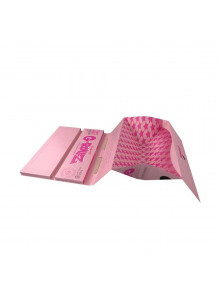 G-Rollz Mexican Diamond KS Organic Lightly Dyed Pink Hemp + Tips + Tray - Booklet
