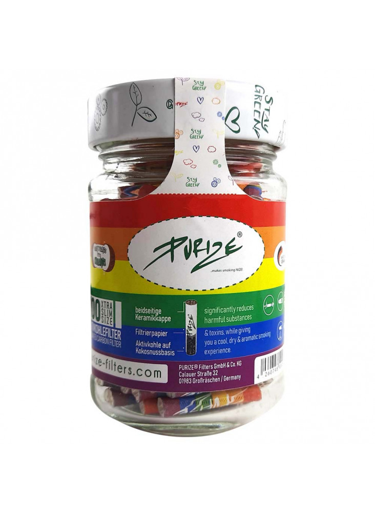 Purize Filter XTRA Slim Rainbow/Diversity 100 jar - Front
