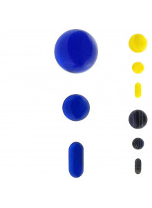 Terp Pearl Dabbing Set - Blue, Yellow and Black