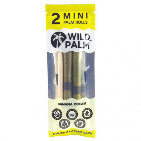 Wild Palm Mini Banana Cream - Zwei Cordia Rolls und ein Stopfstab pro Packung