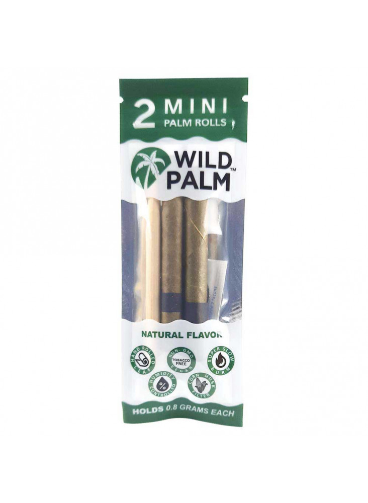 Wild Palm Mini Natural - Zwei Cordia Rolls und ein Stopfstab pro Packung