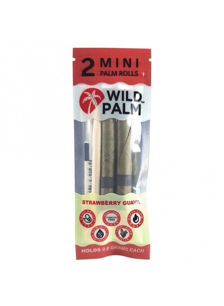 Wild Palm Mini Strawberry-Guava - Zwei Cordia Rolls und ein Stopfstab pro Packung