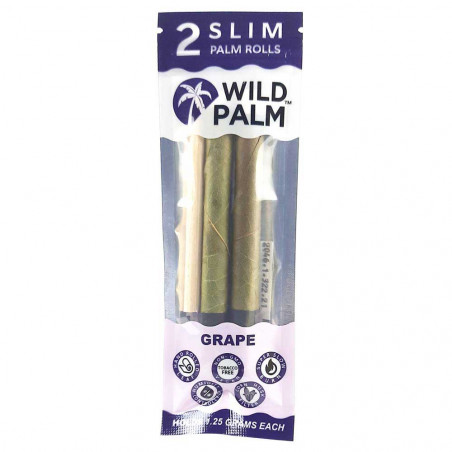 Wild Palm Slim Grape - Zwei Cordia Rolls und ein Stopfstab pro Packung