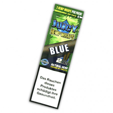 Juicy Hemp Wraps Blue - 2 tabakfreie Wraps