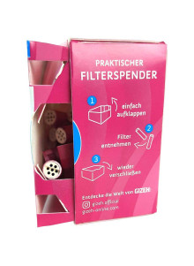 GIZEH activated charcoal filters Pink - Practical filter dispenser