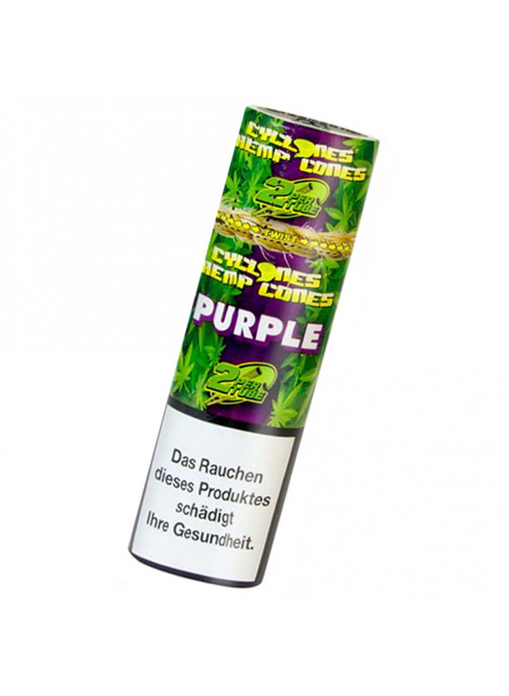 Cyclones Hemp Cones Purple - Zwei aromatisierte Blunts pro Packung.