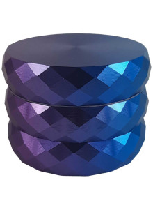 DIPSE Pollinator Diamond Ø53mm (Blue/Purple) - Sides with diamond pattern