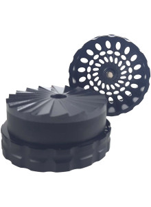 Fan-shaped millstone plates