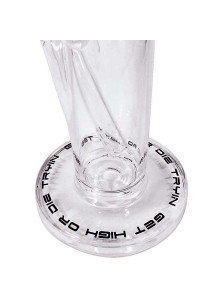 GHODT Bong GH23 25cm - Mit "Get High Or Die Tryin" Aufdruck auf dem Standfuss.