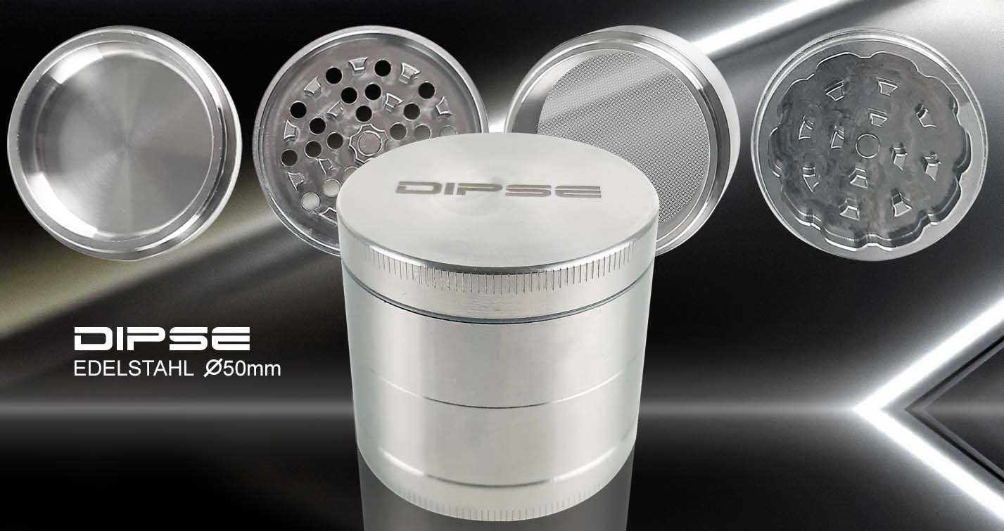 4teiliger Grinder aus Edelstahl von DIPSE